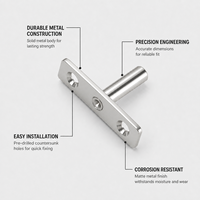 Loquet de porte et fenêtre à deux ailes en argent brossé, système de verrouillage multipoints, ouverture de précision pour fixation sur cadre