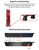 Pantalla LED Plegable de Doble Cara XOB para Interiores P2 P2.5 P3 con Ruedas, Pantalla LED de Vídeo, Pantalla LED Publicitaria