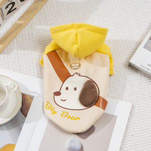 Ventes chaudes Hiver Mignon Motif de dessin animé à capuche Conception à deux pattes Tissu <span class=keywords><strong>en</strong></span> polyester Sweat à capuche pour animaux de compagnie pour chats et chiens - Product Image 4