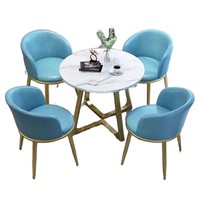 Petite table de luxe, ensemble table et chaises pour petit appartement, bureau, maison, réception, table à manger ronde, table sur pied, gain de place