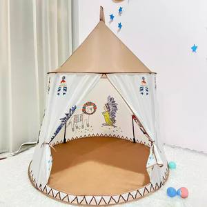 Estilo INS interior pequeña <span class=keywords><strong>tela</strong></span> suave juguete indio Castillo tienda juego <span class=keywords><strong>casa</strong></span> para niños Unisex 80x80x80cm al por mayor - Product Image 4