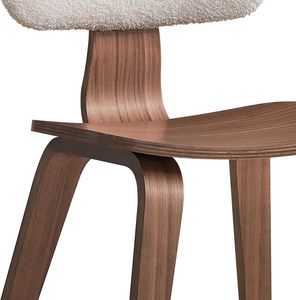 Inicio Sillas Laterales Modernas Tapicería Boucle Blanca con Acabado en Nogal Madera Maciza de <span class=keywords><strong>Roble</strong></span> Mejora La Comodidad del Comedor - Product Image 3