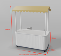 Production professionnelle Petit chariot de barre chocolatée extérieur mobile portable Chariot à champagne mobile
