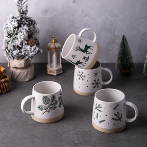 Nouvelle tasse à café <span class=keywords><strong>en</strong></span> céramique sur le thème de Noël vaisselle <span class=keywords><strong>en</strong></span> <span class=keywords><strong>porcelaine</strong></span> grès tasse à eau cadeaux de Noël - Product Image 3