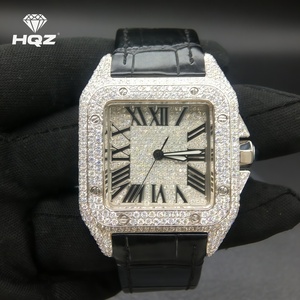 Montre de sport de luxe Sovereign avec moissanite VVS, pierres de qualité supérieure couleur D, design de luxe, artisanat haut de gamme sophistiqué, boîtier rectangulaire - Product Image 1