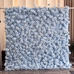 High Density 3D <b>Flower</b> Panel Realistic Rose <b>Flower</b> <b>Wall</b> Waterproof Floral Backdrop For Wedding Party Outdoor Event Decoration - Product Image 4