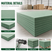 Panneau MDF moderne HG Brand E1 1220x2440mm 18mm d'épaisseur, couleur verte, résistant à l'humidité, meubles de première classe, armoire de cuisine