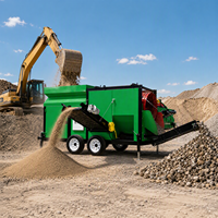 Cribleuse mobile à tambour de grande capacité série MTS pour la séparation de la terre de surface, du sable, de la pierre et du bois de chauffage – Machine de criblage à tambour