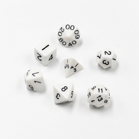 Ensemble de 7 dés polyédriques en résine et acrylique bicolores, écologiques et durables, pour jeux de rôle, Donjons et Dragons, jeux de société
