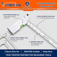 Règle d'angle en aluminium avec niveau à bulle, outil de mesure manuel pour charpentier