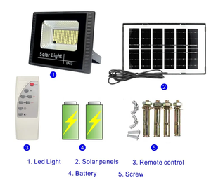 Projecteur Solaire Extérieur à Prix d'Usine, Télécommande, 6000K Blanc Éclatant, Étanche IP67, Projecteurs de Sécurité à Énergie Solaire - Product Image 6