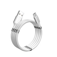Personalizado 1M 2M 3M Cable de carga Micro USB de cuerda automática Bobina magnética para teléfonos móviles Computadoras Escáneres de código de barras Auriculares