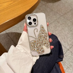 Coque de téléphone de luxe 3D papillon en strass pour <span class=keywords><strong>iPhone</strong></span> 17 Pro Max, style coréen, design personnalisé pour femmes, compatible <span class=keywords><strong>iPhone</strong></span> 16 15 14 Plus - Product Image 5