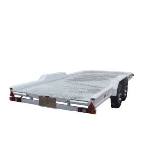 Heavy Duty Galvanized/Aluminum Utility Trailer with Checker Plate Floor for <b>ATV</b>/Motorcycle Transport - Product Image 5