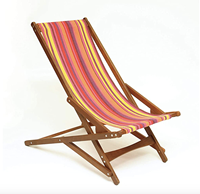 Chaise de plage pliable en bois massif, chaise inclinable réglable pour l'extérieur, chaise de camping portable pour la sieste, idéale pour le salon, l'hôtel, la salle à manger, la salle de sport