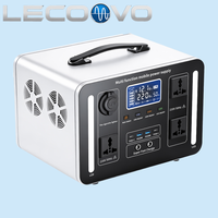 LECOOVO H1200S Centrale Électrique Solaire Portable 1200W Onduleur à Onde Sinusoïdale Pure MPPT Batterie LiFePO4 Éclairage LED Démarreur de Voiture