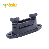 Abrazadera de Polietileno de 40 mm, Color Negro, Plástico PP, Resistente a los Rayos UV, Aislante para Cercas Eléctricas con Poste de Madera para Cinta
