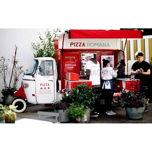 Triciclo móvil personalizado ALLBETTER, carrito de comida, barra de cerveza, camión eléctrico Ape Street, carrito de pizza con camión de comida totalmente equipado - Product Image 6