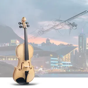 Violín Acústico 4/4 <span class=keywords><strong>de</strong></span> <span class=keywords><strong>Color</strong></span> Madera con Acabado Brillante, con Estuche, Arco y Puente, Tamaños Versátiles para Principiantes <span class=keywords><strong>de</strong></span> Todas las Edades - Product Image 2