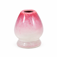 Ensemble de fouets à matcha rose 4 pièces, bol à matcha en céramique, fouet à matcha en bambou et support, cuillère en bambou, kit complet pour le matcha