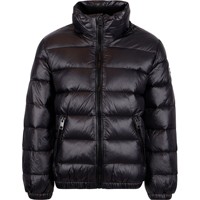 2023 noir Polyester hommes veste col montant fermeture à glissière chaud compressible couleur unie automne hiver Style haute vêtements de plein air