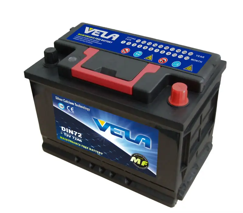 Batterie de voiture sèche 72 ampères, 12 volts, pour automobile, accumulateur sec de haute qualité, pas cher, 57214/57223/57217/DIN72/57219R