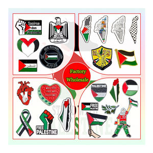 Pin Enamel Peta Bendera Palestina Grosir Pabrik untuk Pakaian Parade, Topi, Lencana Logam Palestina, Pin Kerah Dekoratif - Product Image 1