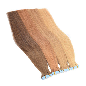 Extensiones de Cabello Humano Adhesivas Remy Virgen Doble Trama Liso Invisible Ruso Sin Costuras con Base de Piel - Product Image 4