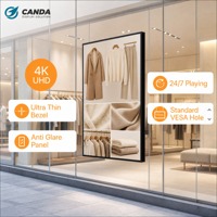 Écran publicitaire numérique pour fenêtre 32'' 49'' 55'' 65'' 2K 4K avec haute luminosité, WiFi, USB et gestion cloud à distance