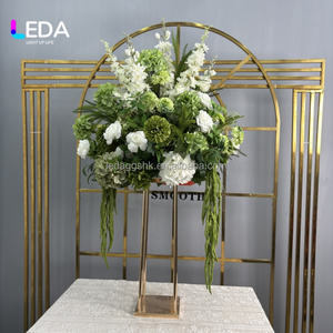 LEDA Fournitures de mariage personnalisées, composition florale artificielle en forme de boule de verdure avec centre de table en fleurs d'amarante pour la décoration de mariage - Product Image 2