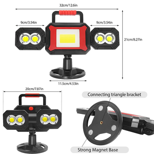 Rechargeable Work <b>Light</b> Super Bright Magnetic With Battery Waterproof Portable Cordless Job Lighting for Garage WD-ST28 4400mAh - Product Image 5