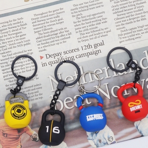 Thiết kế đúc bao cát sắt khỉ đầu kettlebell Quà Tặng Workout DIY kinh doanh PVC F45 50kg gang kettlebell Móc chìa khóa - Product Image 4