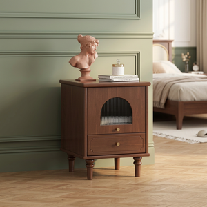Modern Small Space Multi-Purpose Nightstand with Storage <b>Compact</b> <b>Bedside</b> <b>Table</b> for Bedroom Furniture - Product Image 3
