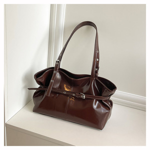 Sacs à bandoulière en cuir PU de haute qualité, grande capacité, pour étudiantes, sac à bandoulière simple pour filles, sacs fourre-tout décontractés et tendance pour femmes - Product Image 3