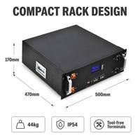 Baterai Rak LiFePO4 CD-SRB512100 51.2V 100Ah dengan BMS Pintar 6000 Siklus Terminal Tanpa Alat 5.12kWh Cadangan UPS Server Tenaga Surya