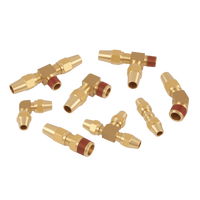 Raccords en plastique-laiton pour frein à air DOT PTC, coude à 90 degrés, filetage à enfoncer, raccords de conduite d'air pour camions et remorques