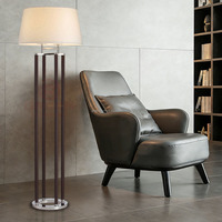 Lampe sur pied LED rétro personnalisable avec base E27, modèle design, style postmoderne en cuir créatif pour hôtel et salon