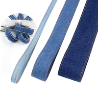 10-40mm Double Face Point Denim Ruban Accessoires De Couture Cour Jardin Décor Jeans Bande