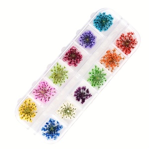 24 Uds flor Natural diseño 3D pegatina de uñas secas <span class=keywords><strong>manicura</strong></span> belleza suministro decorativo - Product Image 1