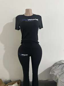 Women's Clothing 2 Piece Women Lounge with Headband <strong>Outfit</strong> Sets Custom Logo Printed Embroidery <strong>pink</strong> Lounge Wear Workout Gym Set - Product Image 4