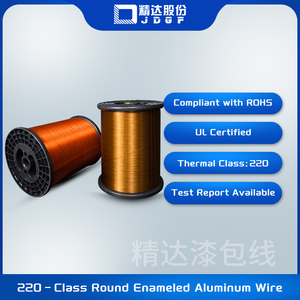 Fio de Alumínio Esmaltado Redondo Jingda Classe 220 0.75mm para Aplicações de Enrolamento de Motores Alta Temperatura AWG Isolado - Product Image 2