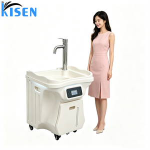 New Arrival Electric Mobile Automatic <b>Portable</b> Shampoo Basin Sink Washing Hand Station With Hot Water Bowl No Plumbing for Salon - Product Image 5