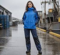 Unisex Softshell Rollkragen-Segeljacke und Latzhose Set Wasserdicht Winddicht Atmungsaktiv Robust Reißfest Winter Offshore