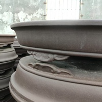 Pot Bonsai Besar Bentuk Oval Tanpa Lapisan, Terlaris, Dangkal