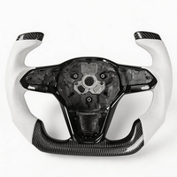 Volant sport en fibre de carbone à fond plat pour Volkswagen Golf 8 MK8 CC GTI Passat, modification personnalisée sans airbag