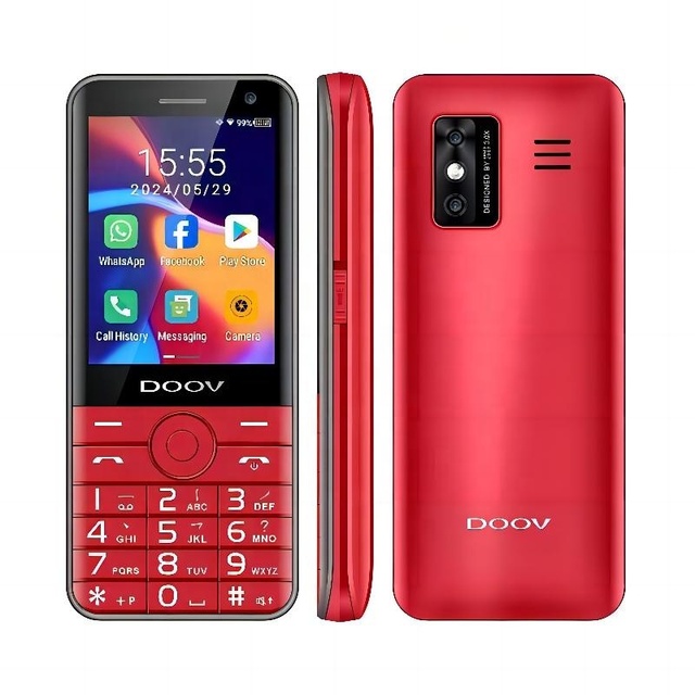 2.8 Inch Touch Screen 4GB RAM 64GB ROM 4G Video Calling Android 11 DOOV R17 PRO Wifi Keypad Mobile Phone