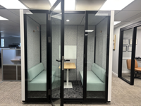 Cabine téléphonique Flexspace, cabine de réunion, cabine acoustique, nouveau studio portable, pod de bureau avec verre insonorisé et intimité intérieure