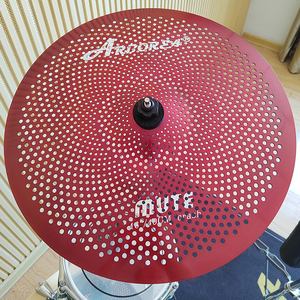 Cymbale de crash Arborea rouge, faible volume, 16 pouces (40 cm), pour batterie de jazz, entraînement, enseignement et <span class=keywords><strong>petites</strong></span> salles - Product Image 4
