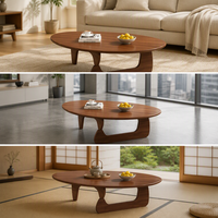 Table basse japonaise en bois massif de forme extraterrestre pour salon et balcon, table triangulaire moderne de luxe simple, OEM