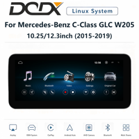 Autoradio pour Mercedes-Benz Classe C GLC W205 NTG5.0/5.5 10.25"/12.3" avec système Linux, unité centrale multimédia sans fil Auto & CarPlay